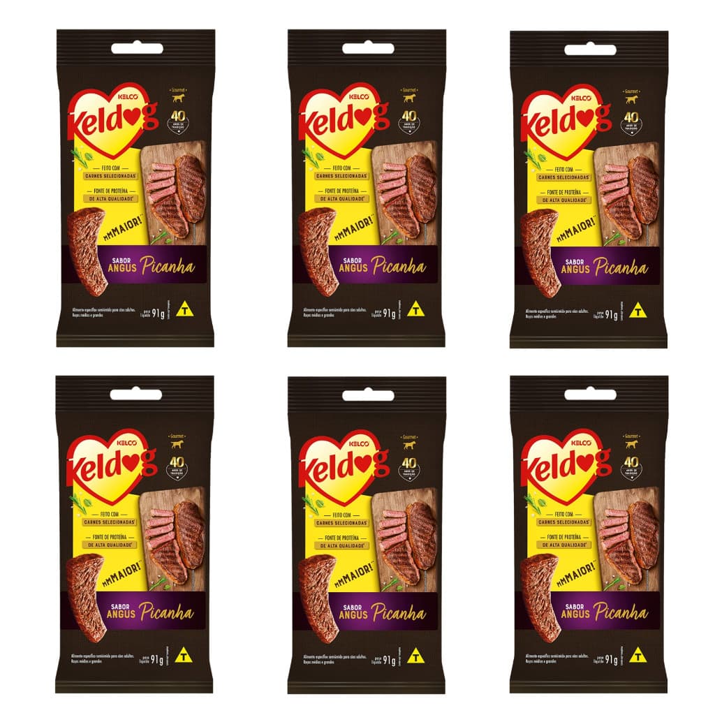 Kelco KIT Keldog Max Picanha Angus 91g - 6 Unidades