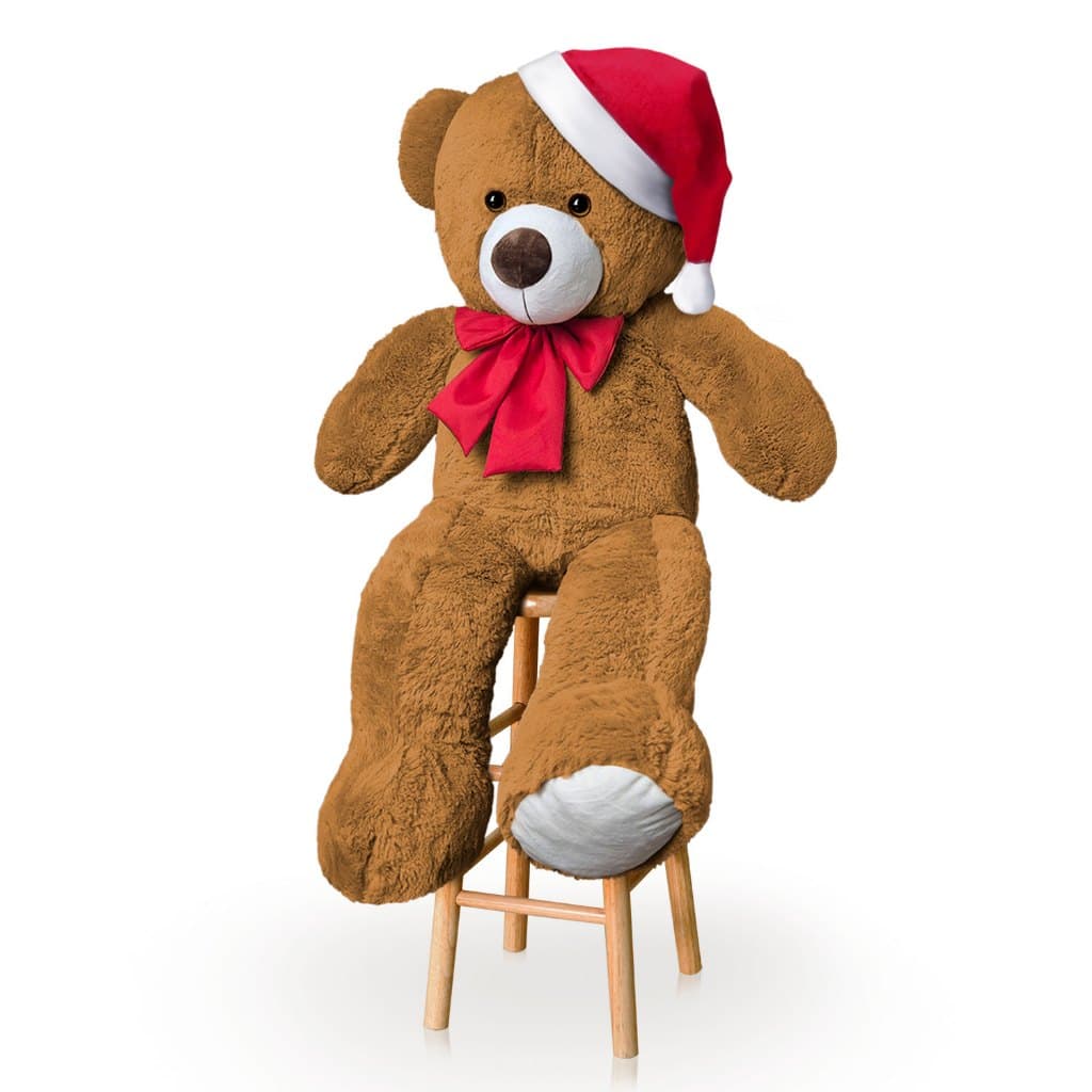 Urso De Pelúcia Gigante Natal Papai Noel Antialérgico 1m