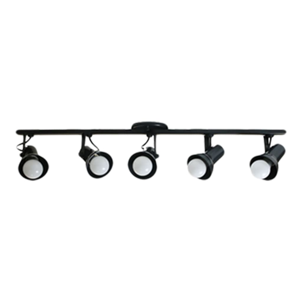 Luminaria de Teto Spot Trilho 5 Sobrepor Direcionável E-27 preto