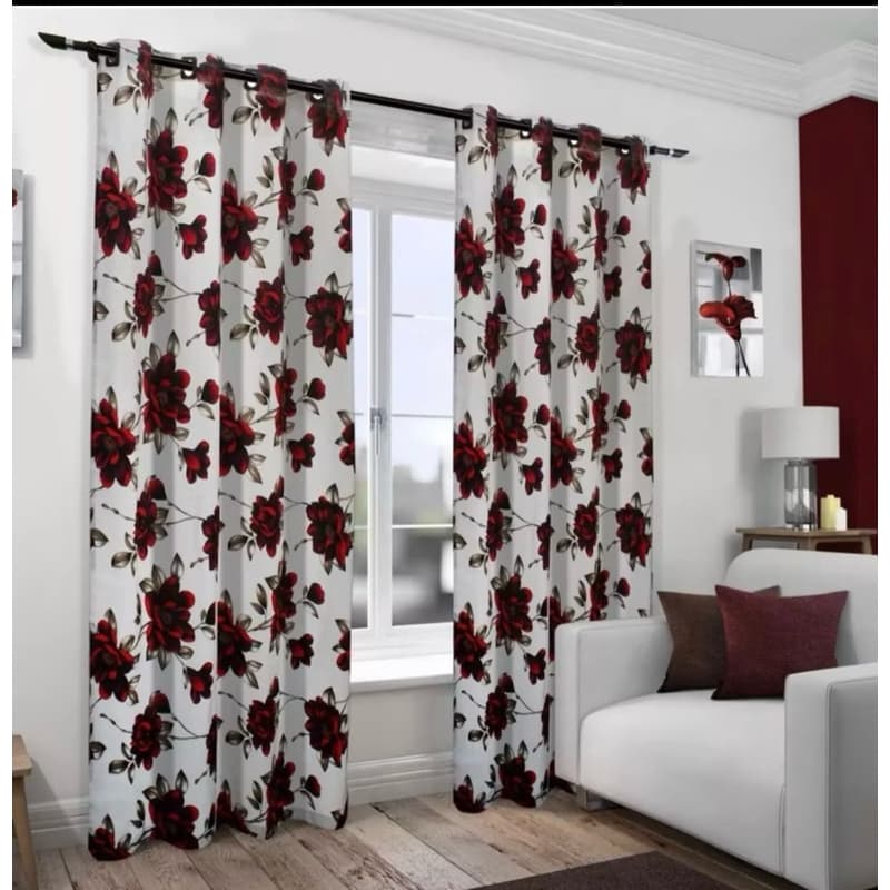 Cortina Rustica para Sala e Quarto Estampada Decoração Elegante  3,00m x 2,70m -