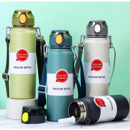 Garrafa térmica esportiva Duplo aço inoxidavel 800ml Com alça