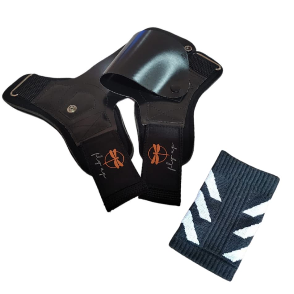 Kit Grip Lona Premium com botão + Munhequeira Seca Suor
