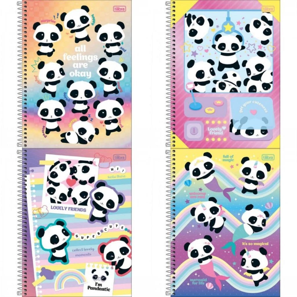 Caderno Universitário diversas capas A4 200mm x 275mm 80/160 folhas Lovely Friend Tilibra