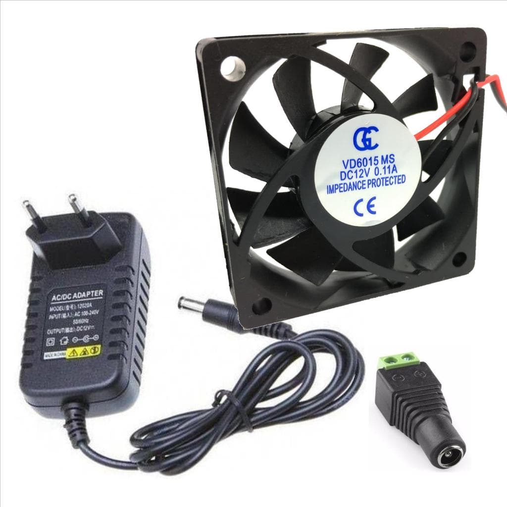 Micro Ventilador Ventoinha Cooler 60x60x15 C/ Fonte Bivolt
