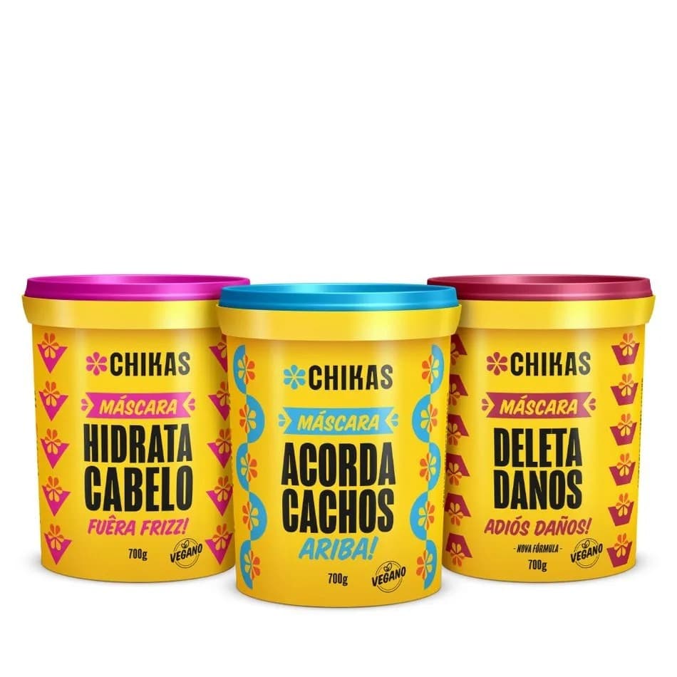 Cronograma para Cabelos Cacheados 700g Chikas Cosméticos