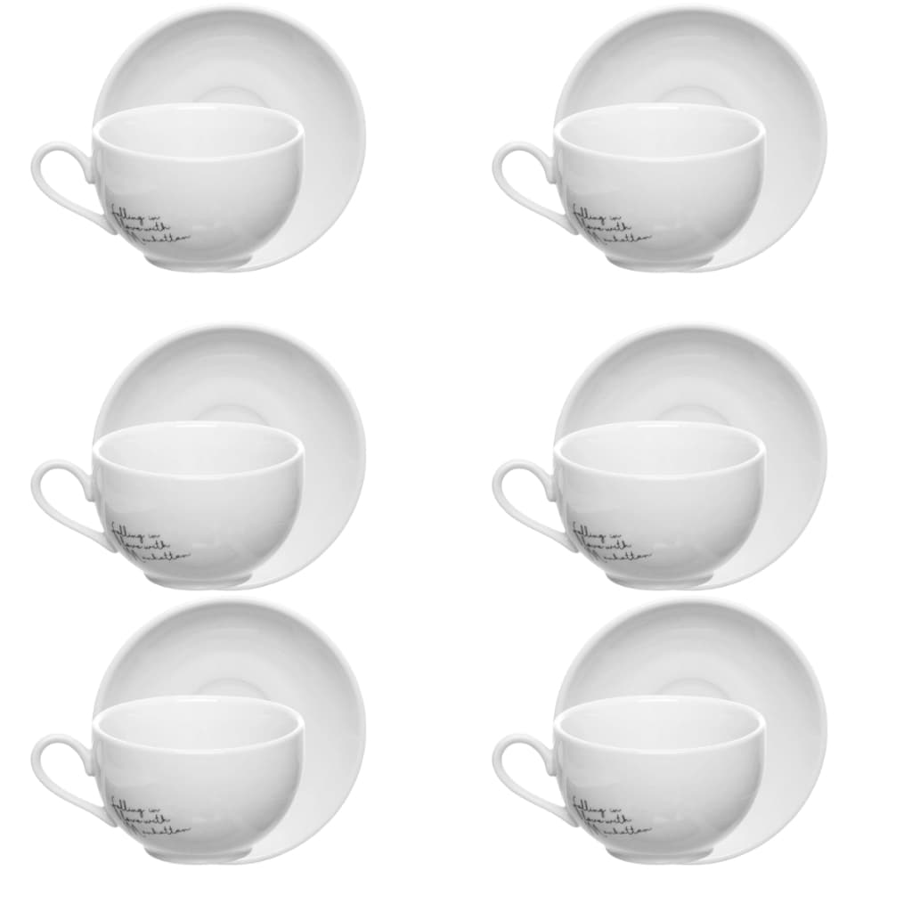 Jogo De Xícaras De Porcelana Conjunto De Xícaras De Chá Café 160ml Com Pires Manhattan