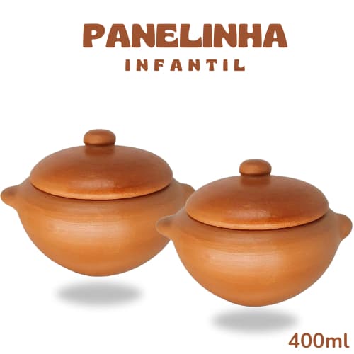 Kit Com 2 Panelinha Infantil Cumbucas Panela De Barro De Brinquedo Seu Pequeno Merece.Envio Rapido