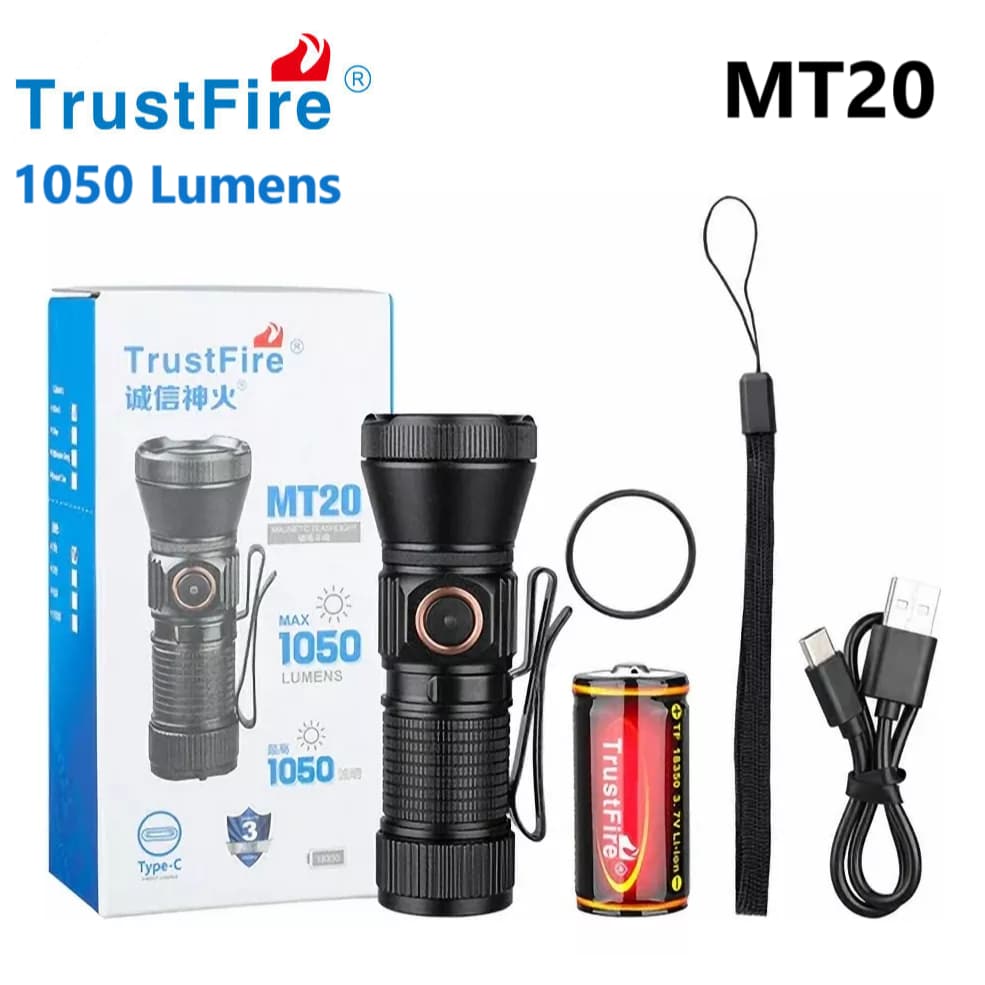 Lanterna Trustfire Mt20 Recarregável Edc Potente 1050 Lúmens