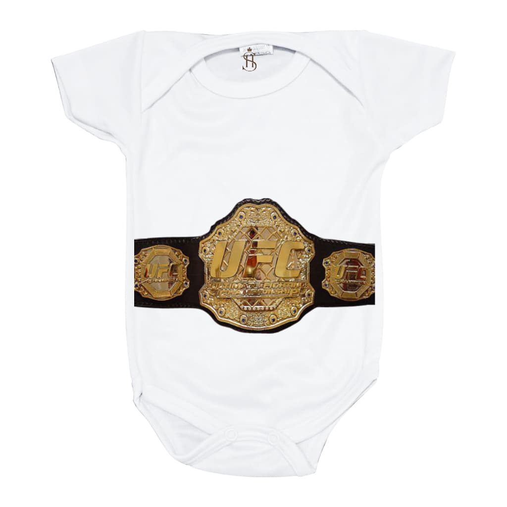 Body Infantil Bebê Estampa Cinturão Campeão UFC