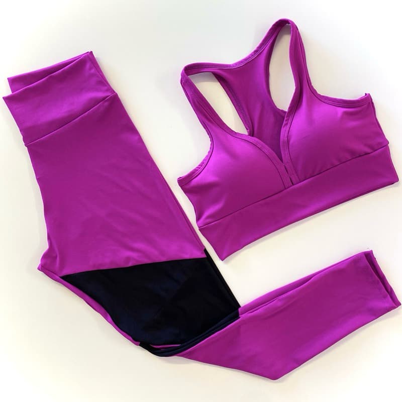 Conjunto Fitness legging + Top Nadador com entrada para Bojo Removível