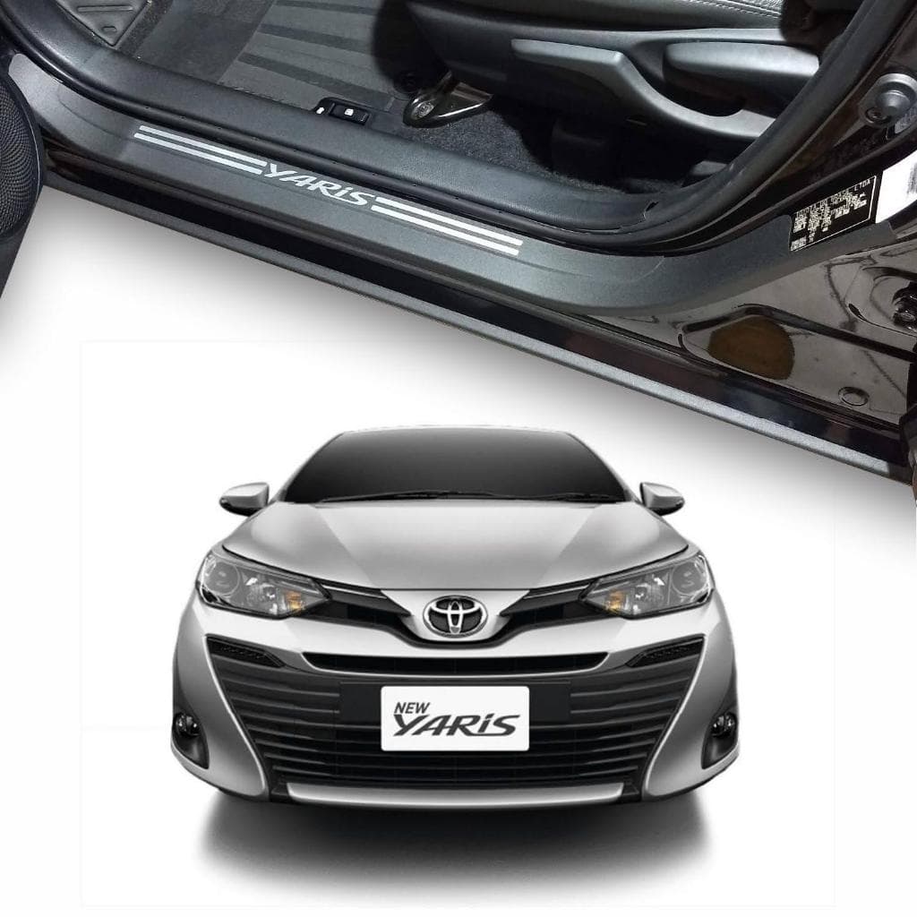 Kit Yaris Hatch com Soleira Das Portas + Soleira da Mala + Fundo De Placa Acessórios Carro MRMAGOO