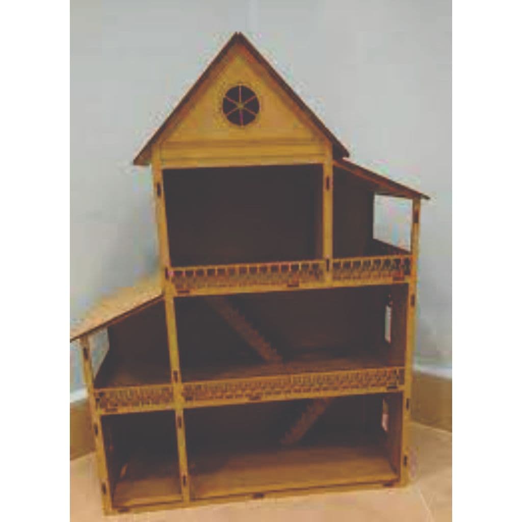 Casinha boneca polly 60cm em mdf cru.