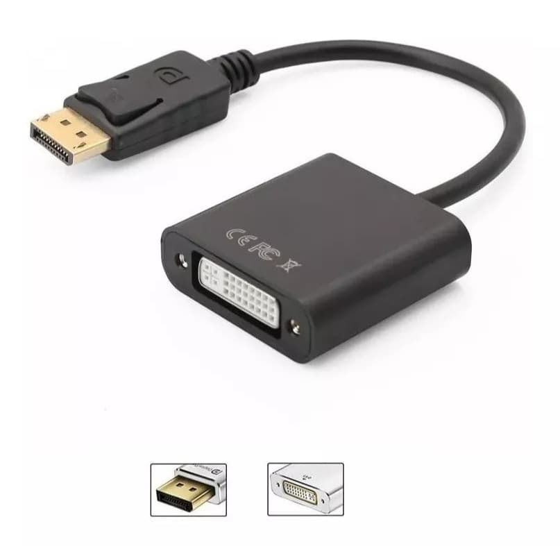 Adaptador Conversor Displayport Para Dvi Femea Pc Monitor