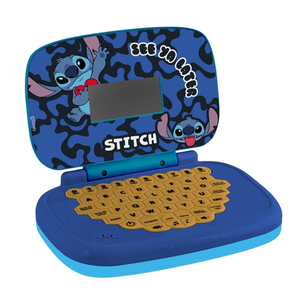 Laptop Infantil Educativo Stitch Bilíngue 6 atividades Candide