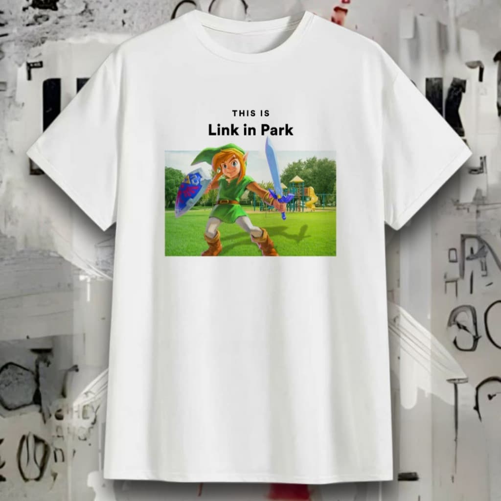 Camiseta Linkin Park Link Rock Nu Metal Humor Y2K 100% Poliéster
