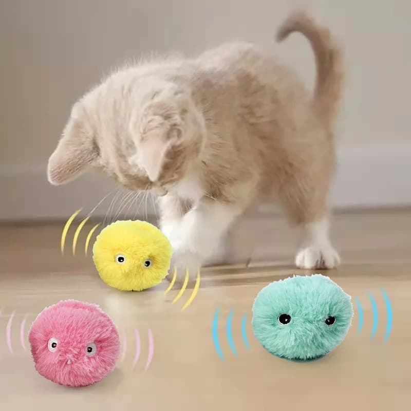 Brinquedo Para Pet Bola de Pelúcia Bolinha Com Sons de Pássaros Passarinhos Sapos Brinquedos Interativos Pelúcia com Som