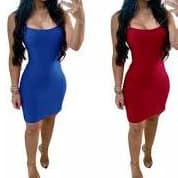 KIT  2 VESTIDO FEMININO CURTO CON ALCINHA CANELADO