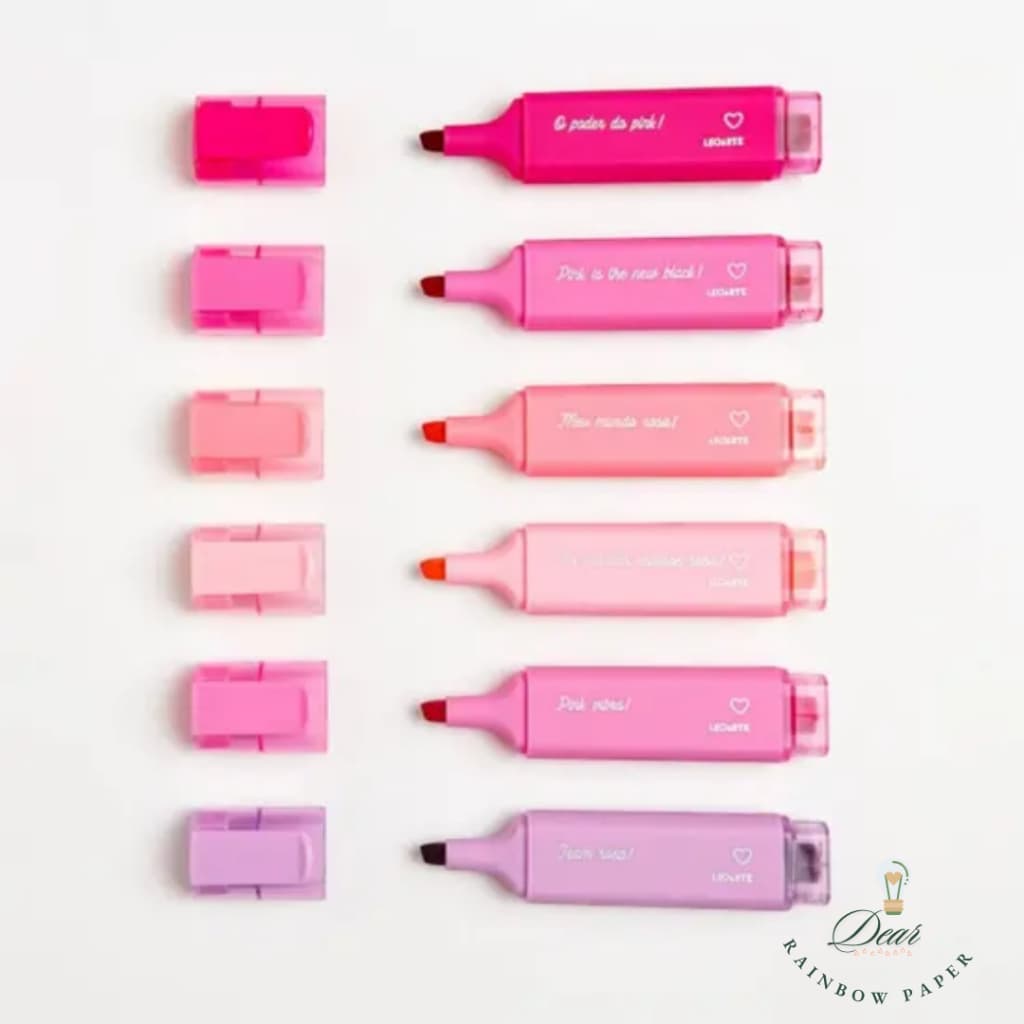 Marca Texto Pink Vibes - 6 cores | LeoArte