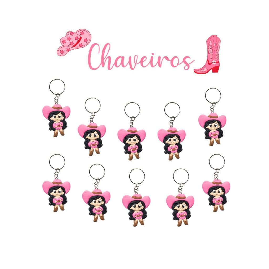 Chaveiros Boiadeira emborrachado 12 ou 24 peças lembrancinha aniversario papelaria presente menino menina chaveiro dia das crianças dia dos professores natal