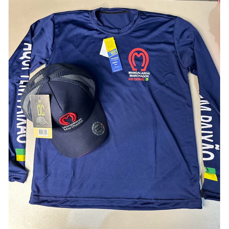 Camisa Country Proteção UV Mangalarga Marchador e boné mangalarga