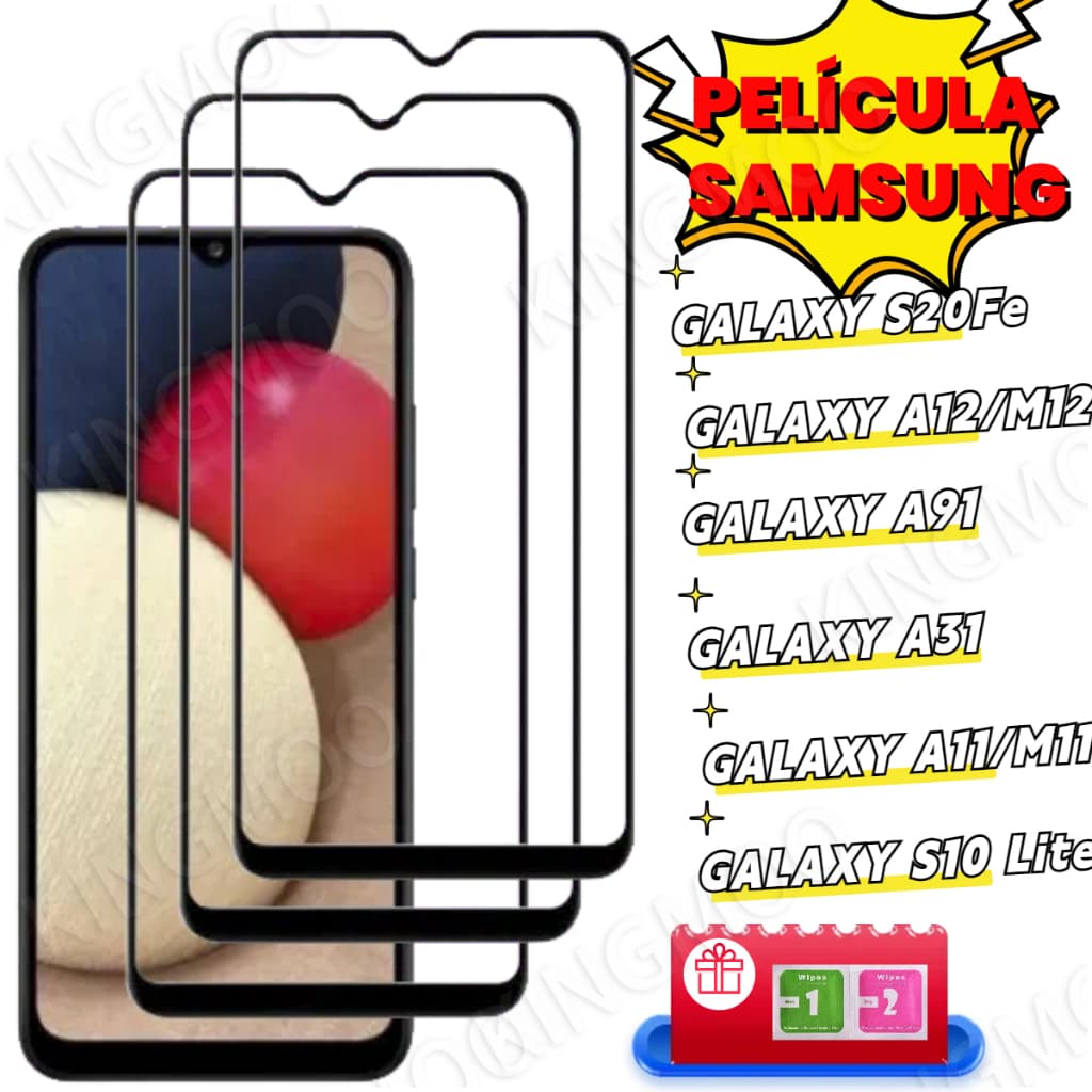 PELÍCULA 3D 9D PARA GALAXY A12 / M12 Película de Vidro para Celular