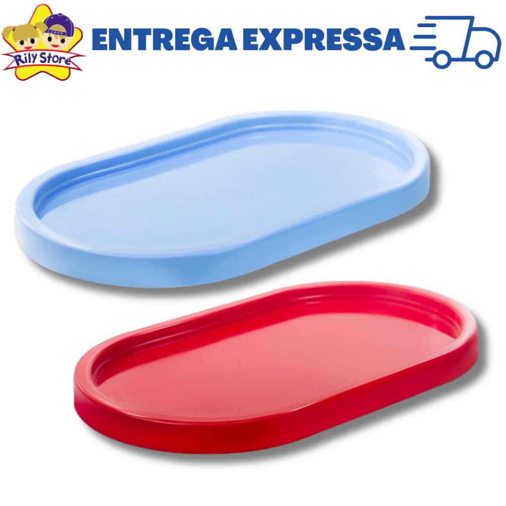 Kit 2 Unidades Bandeja Decorativa Oval 22x13cm - Diversas Cores