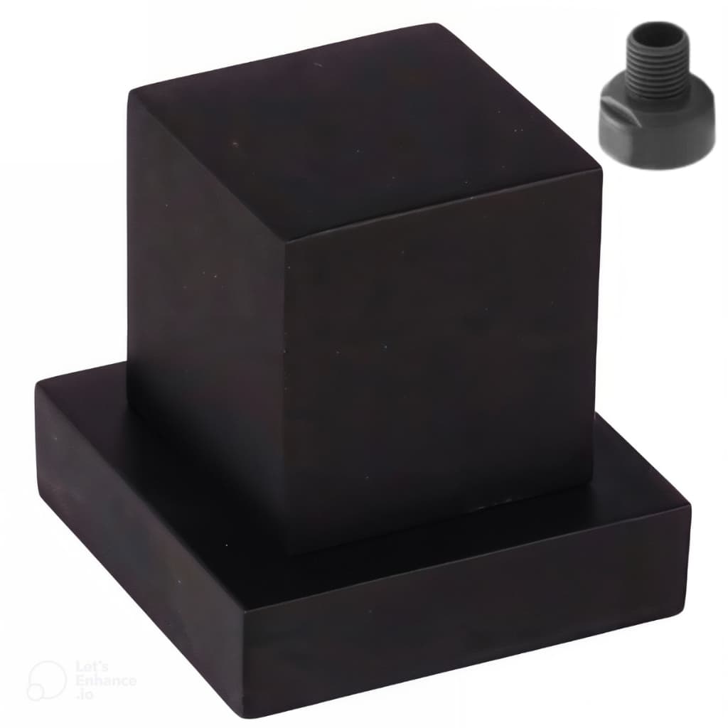 Acabamento para Registro Quadrado Pressão / Gaveta Preto 100% Metal Padrão Docol
