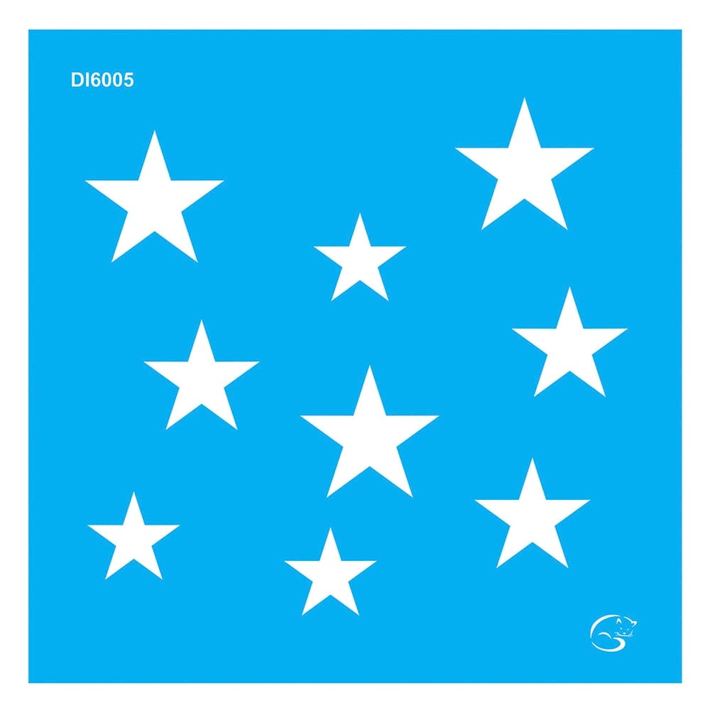 DI6005 - Estrelas - 14x14 - Stencil Gatas Arteiras