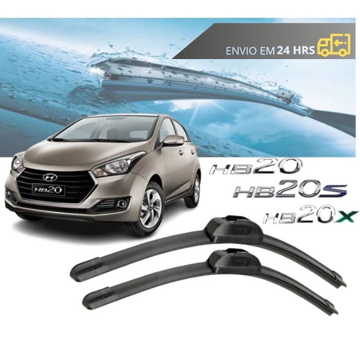 Palheta Limpador Parabrisa Hyundai HB20 1.0 e 1.6 de 2012 a 2019