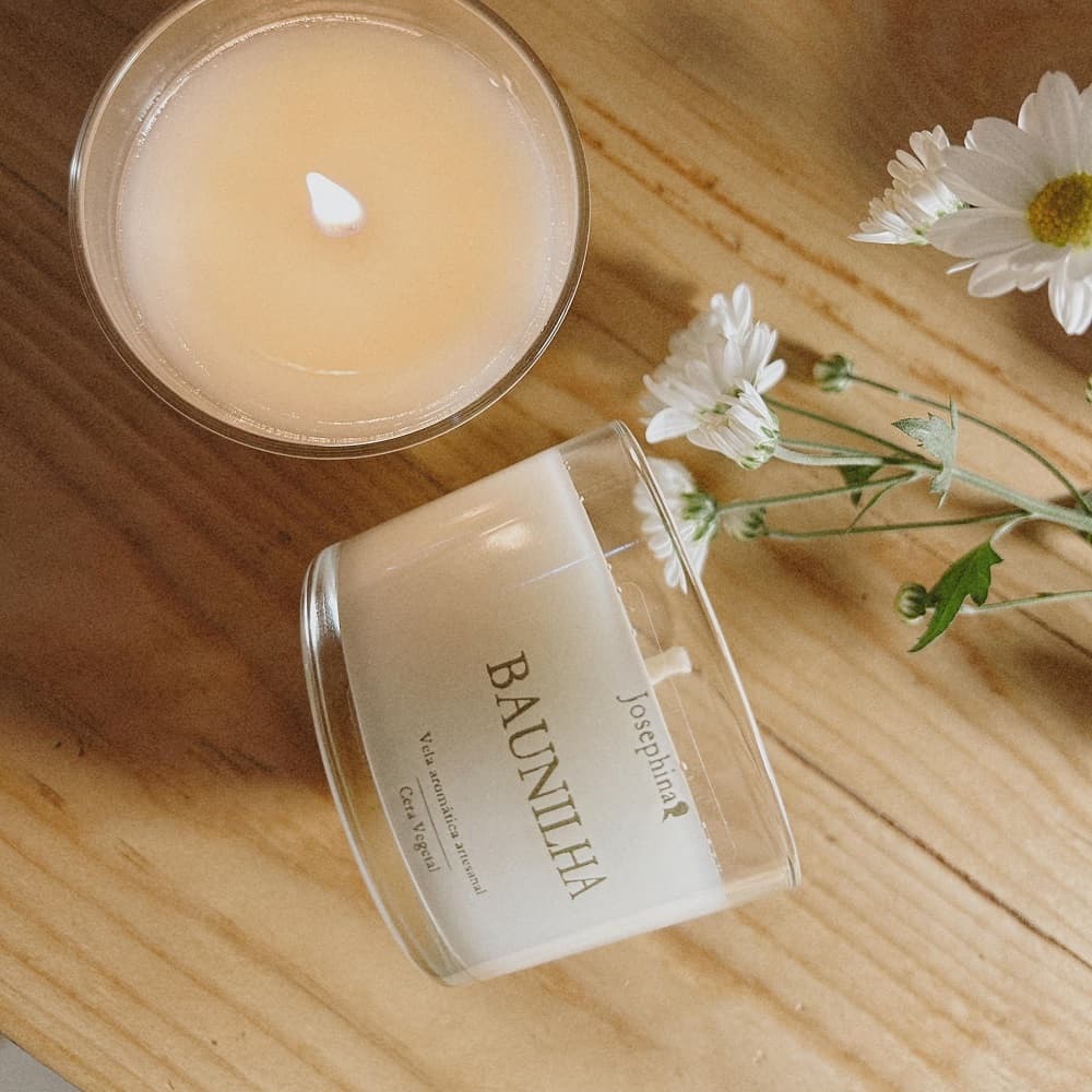 Vela Aromática Baunilha - Vela Perfumada - Vela Artesanal