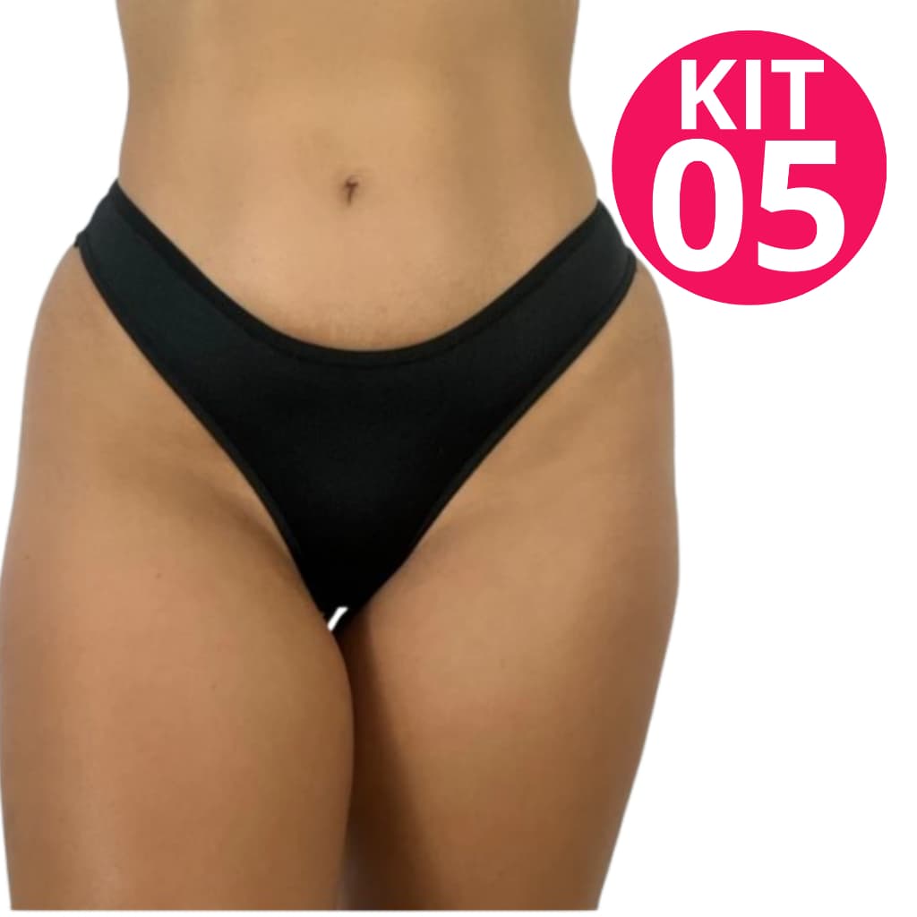 Kit 5 Calcinha Fio Duplo Ester Adulto Calcinha Fio Dental Sensual Feminina Levanta Bumbum Conforto