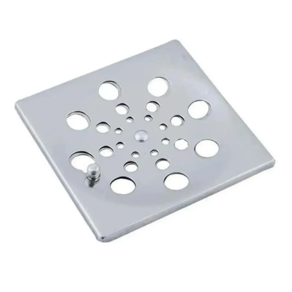 Grelha Ralo Tampa Inox Quadrado 15cm Abre E Fecha Rotativo