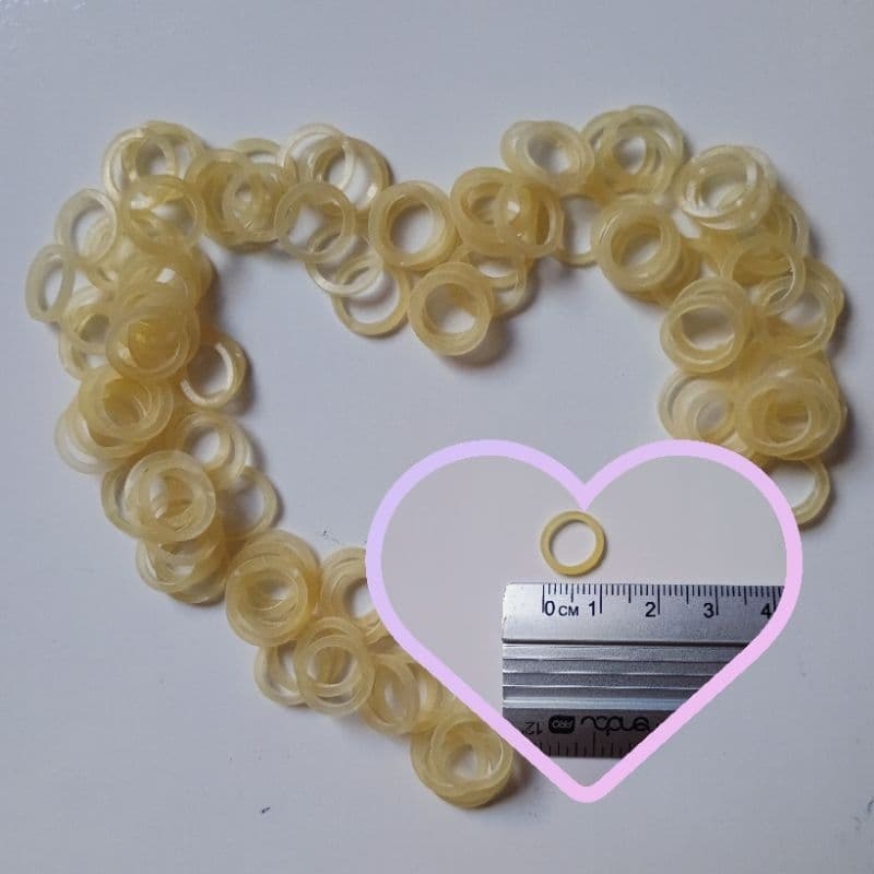 100 Mini Liguinha Elástico Latex Para Laço Pet e Artesanato em Geral Fafaty