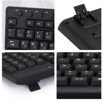 Combo Teclado Abnt2 + Mouse Sem Fio Usb Office - 015-0079 5+ Cor Do Mouse Preto Cor Do Teclado Preto