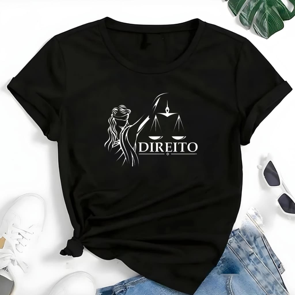 T-shirt Blusa Linda Direito Faculdade Camiseta Feminina Camisa