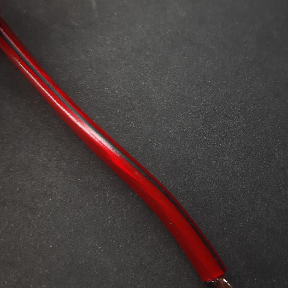 Cabo Para Áudio E Som Vermelho E Preto 2x2,5mm Polarizado 0,875mm