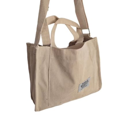 Bolsa Média Tiracolo Casual de Veludo Bolsa de ombro Bolsa Ecológica Alça Regulável
