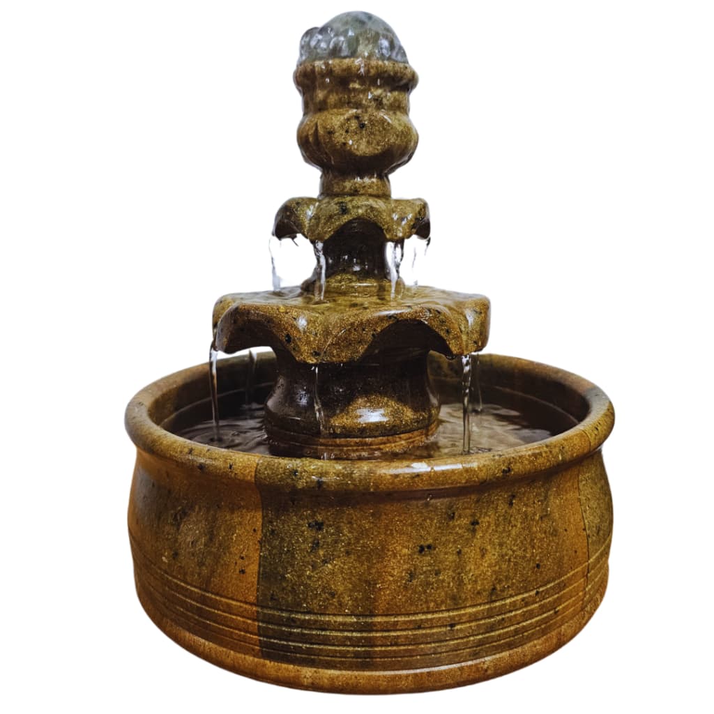 Fonte bolinha envernizada pedra sabão Arte Nativa