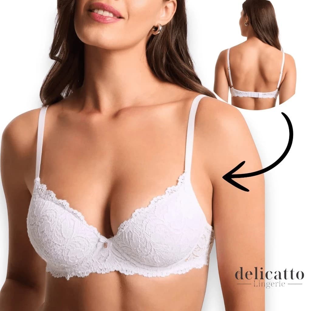 Sutiã de bojo sutien rendado Feminino Conforto Luxo Sensual Ref010