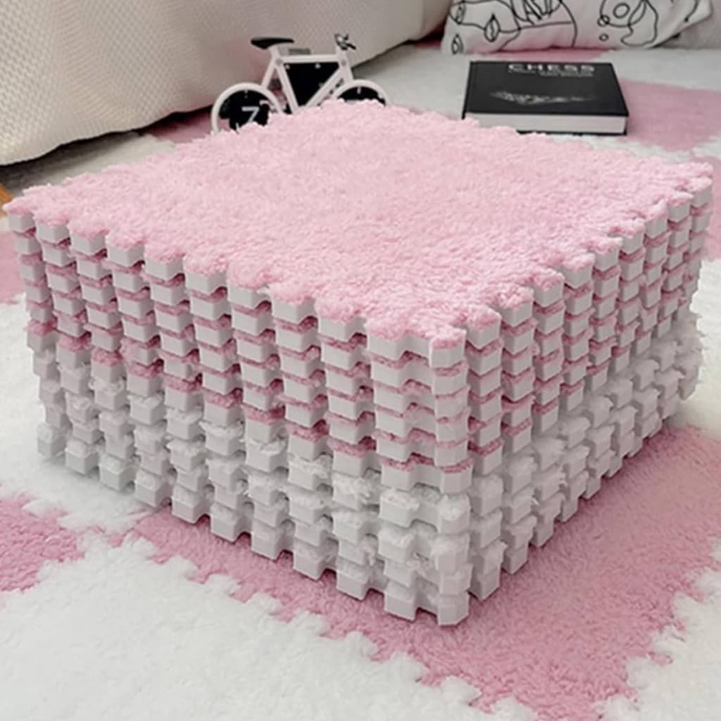 Tapete Quebra Cabeça Pelucia Espuma Macio Criança Piso Quarto