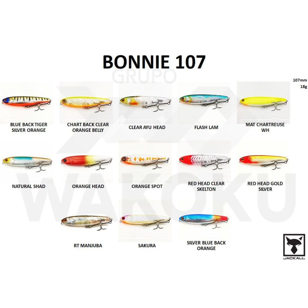 Isca Artificial Bonnie 107 - Jackall Bros ( Com Ratlin)
