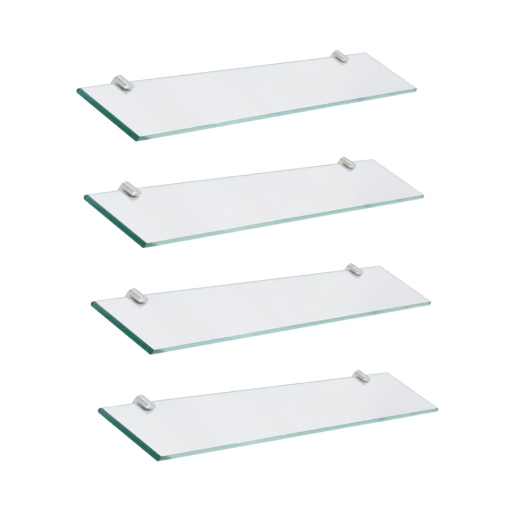 PACK Prateleira de Vidro 60x20cm 6020 com Suporte para banheiro decoração INCOLOR