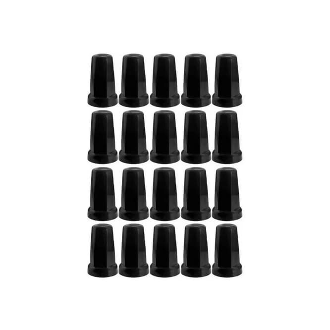 20 Capa De Porca Belga Preta Black Roda Caminhao 19mm