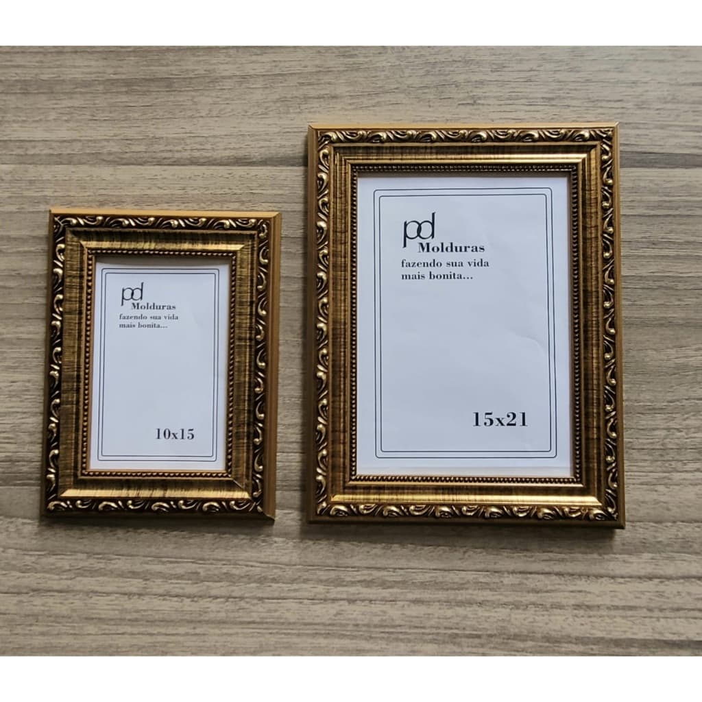 Kit com  1-10x15 + 1-15x21 Moldura Paris