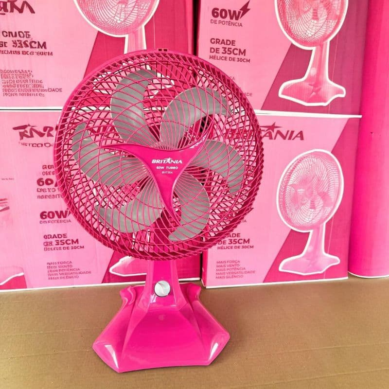 Ventilador Rosa Britânia Maxx Force 60W BVT304-127v