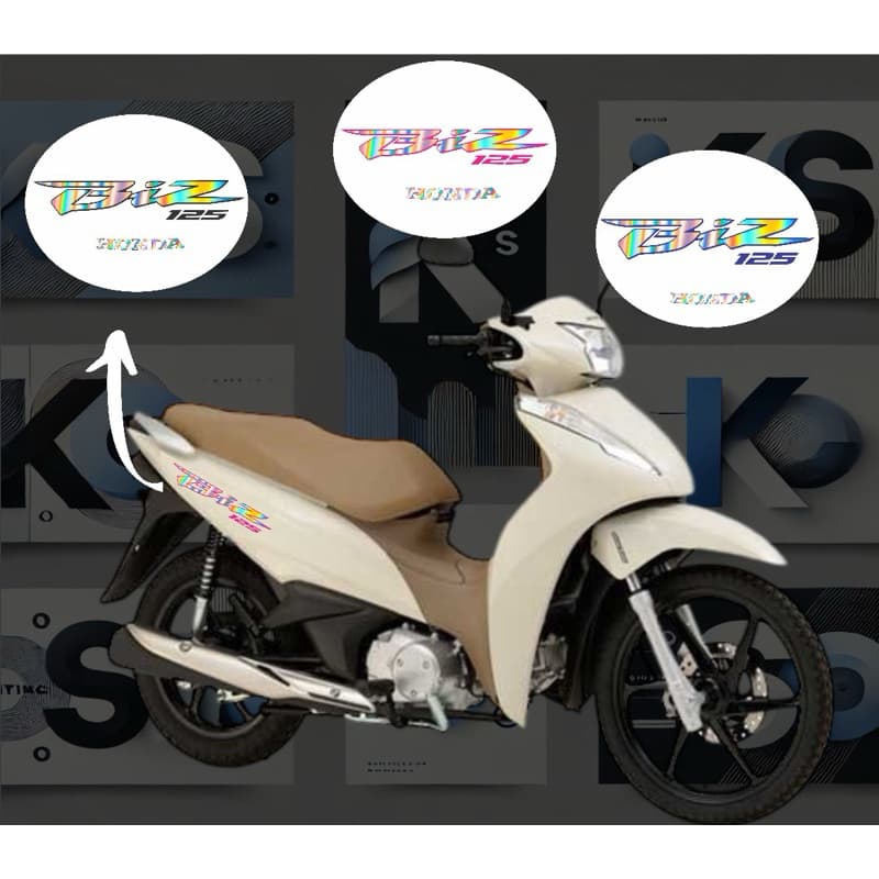 Kit de Adesivo para Biz ano 2018 ou 2019, Holográfico e com cor
