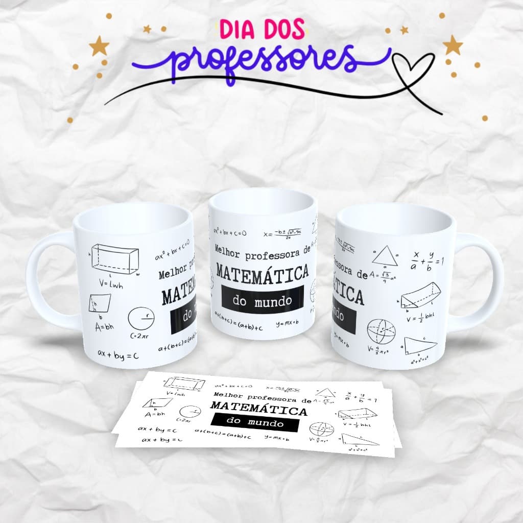 Caneca Personalizada Dia dos Professores: Professora de Matemática