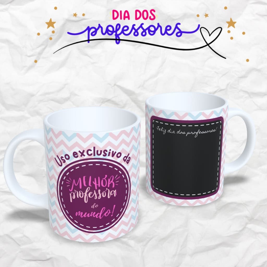 Caneca Personalizada Dia dos Professores: Pode escrever com GIZ DE LOUSA