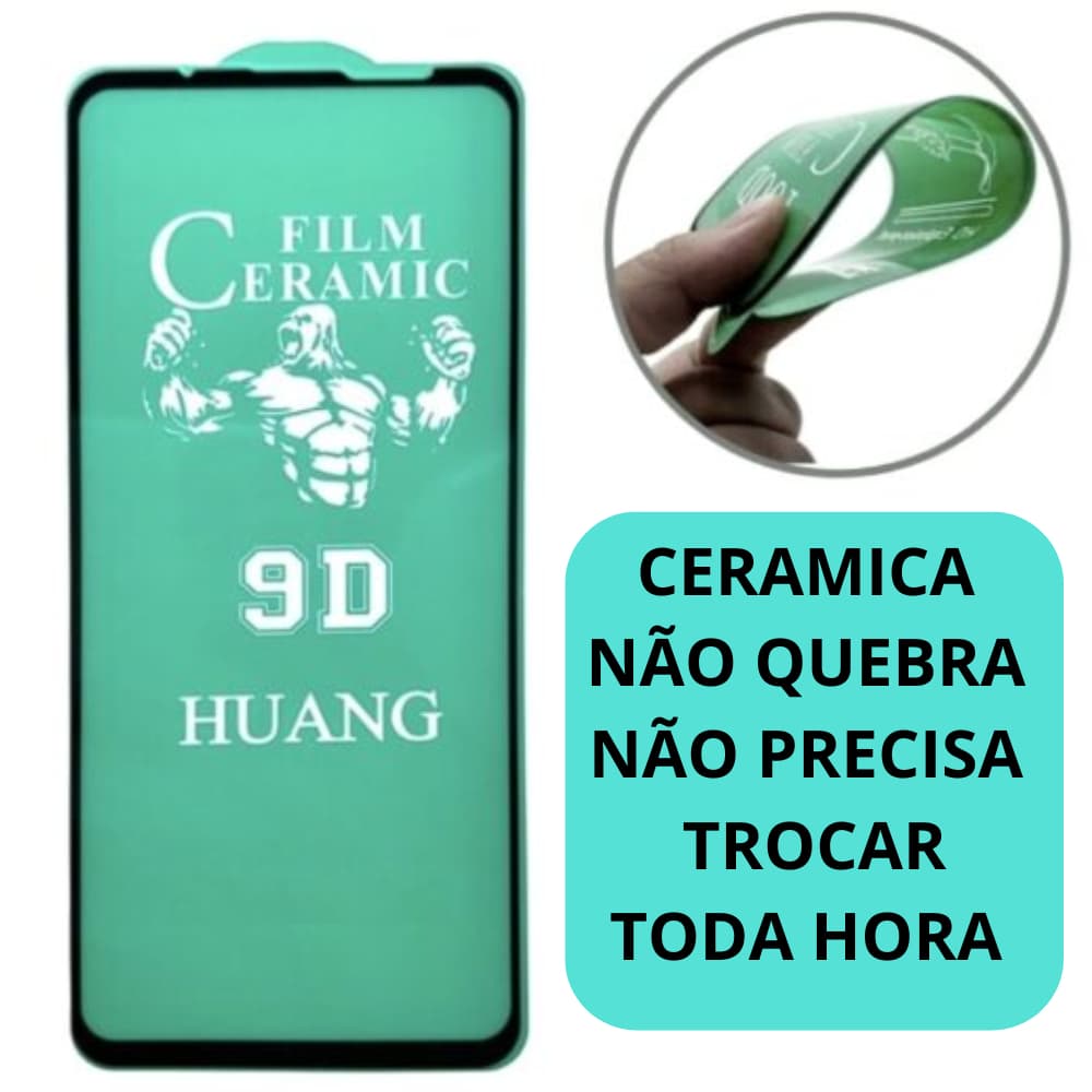 Película De Cerâmica 9d Para Iphone 14 Pro (cobre toda a tela, borda preta)