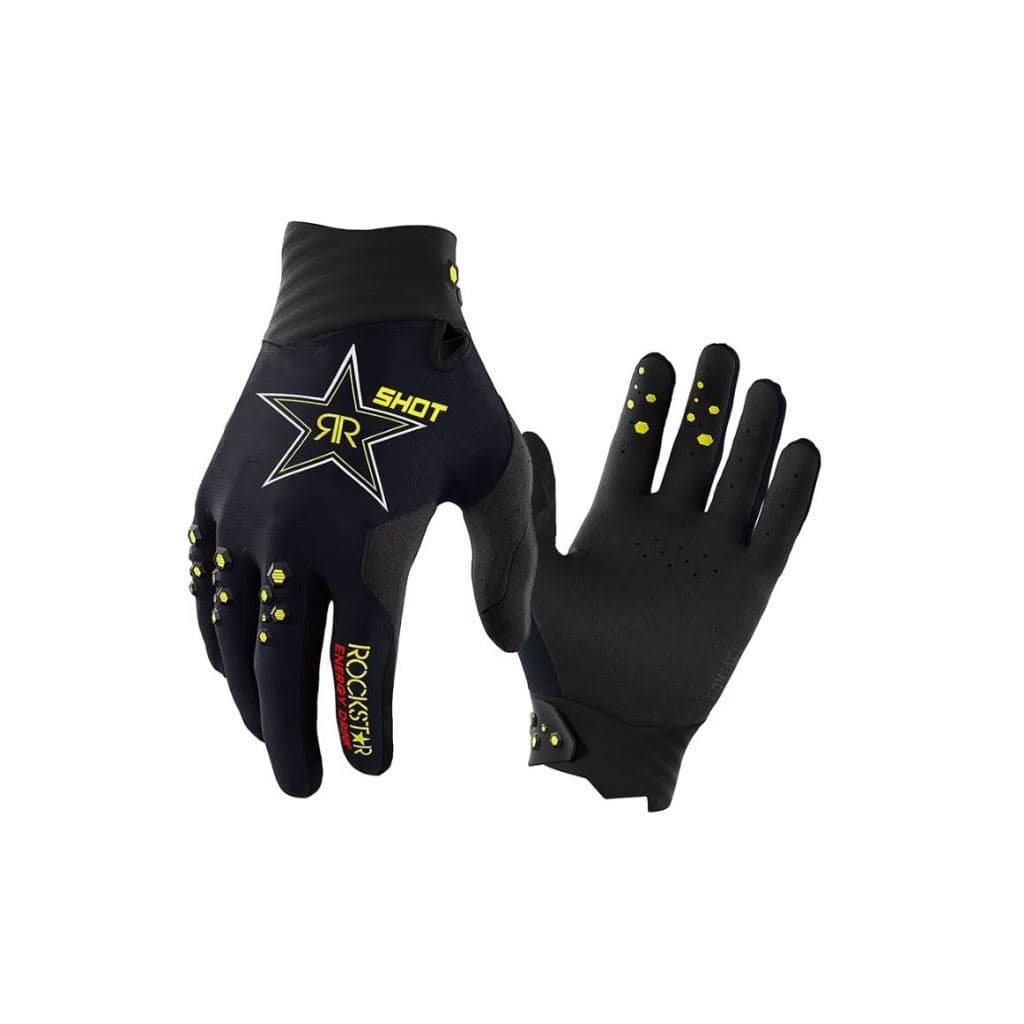 Luva para Ciclismo MTB Cross Country Downhill Freeride Trip Trail Enduro Dual Slalom Dirt Jump Biketrial. Rockstar Energy Drink